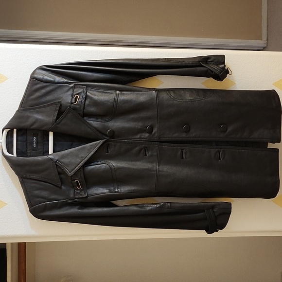 Ideology leather trench coat